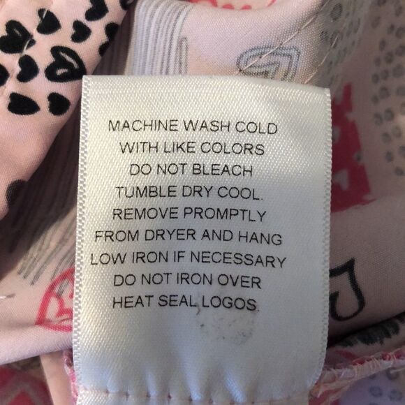 Happy Scrubs XS Heart Print Pink Black Scrub Top - Picture 13 of 14